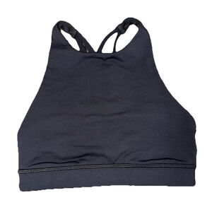 LULULEMON ENERGY BRA HIGH NECK BLACK COLOR SIZE 2 PTP 12”